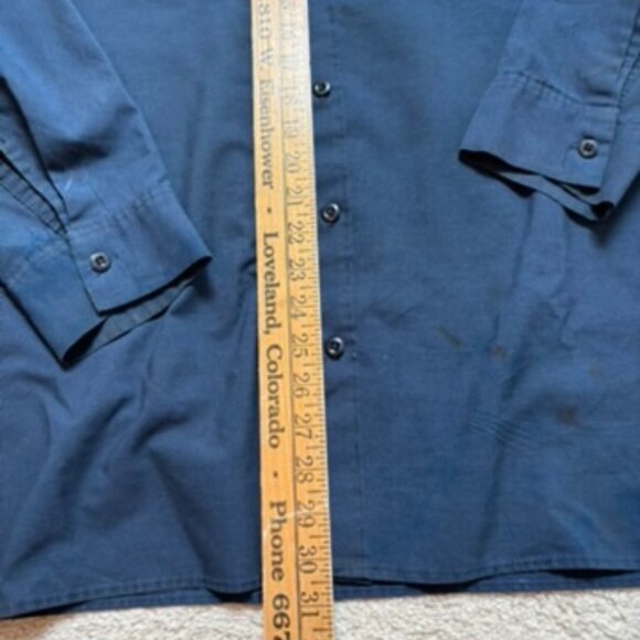 Navy Work Mechanics Chore Shirt with "Robert" patch on front. - Picture 9 of 15